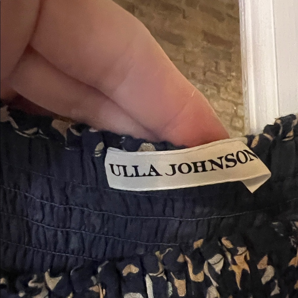 Ulla Johnson Navy and Cream Textured Dress - Picture 4 of 9